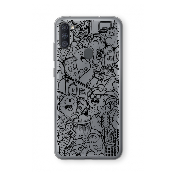 Vexx Black City : Samsung Galaxy A11 Transparant Hoesje