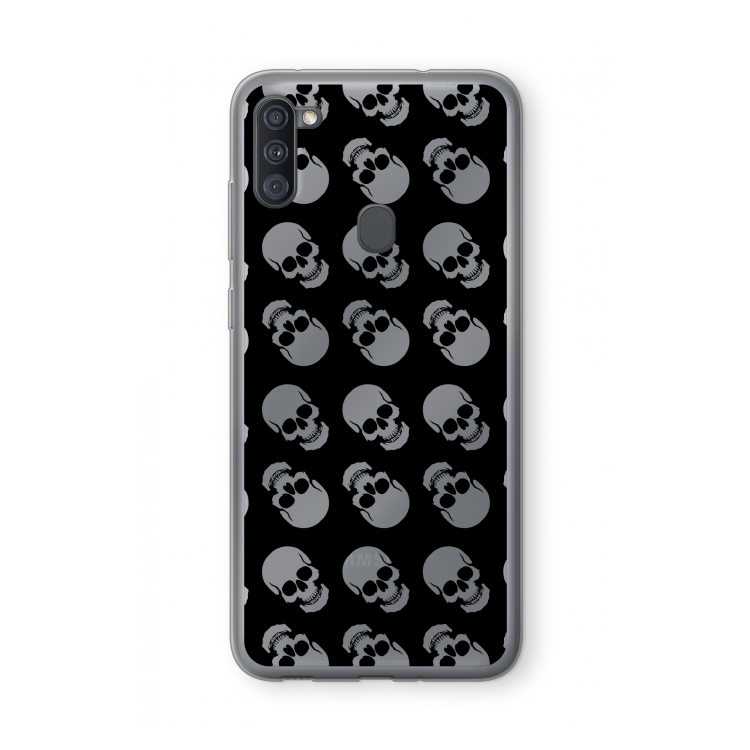 Musketon Skulls: Samsung Galaxy A11 Transparant Hoesje