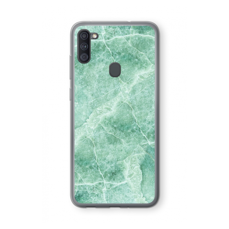 Groen marmer: Samsung Galaxy A11 Transparant Hoesje