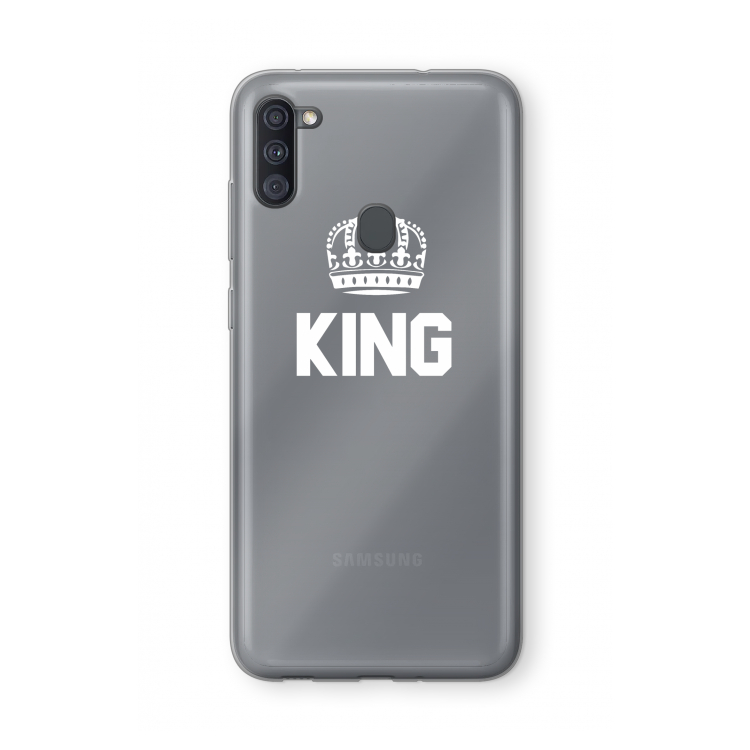 King zwart: Samsung Galaxy A11 Transparant Hoesje