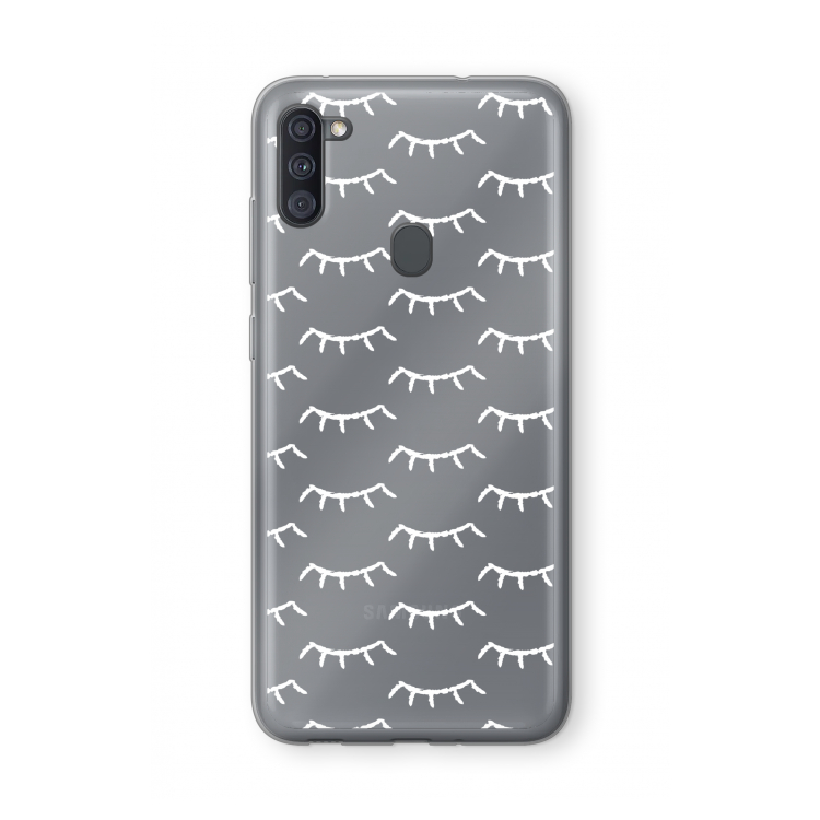 Wimpers: Samsung Galaxy A11 Transparant Hoesje