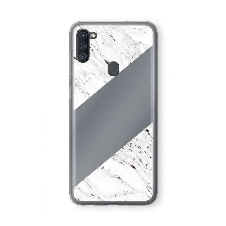 Biggest stripe: Samsung Galaxy A11 Transparant Hoesje