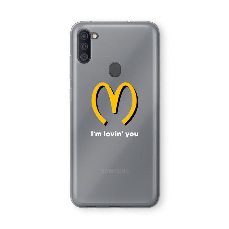 I'm lovin' you: Samsung Galaxy A11 Transparant Hoesje