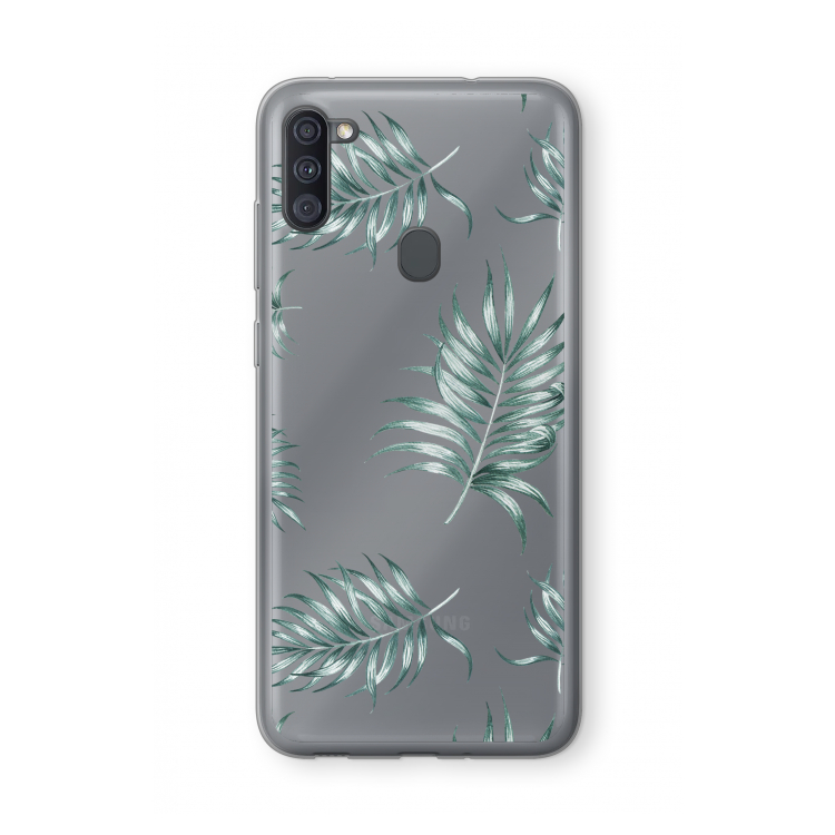 Simple leaves: Samsung Galaxy A11 Transparant Hoesje