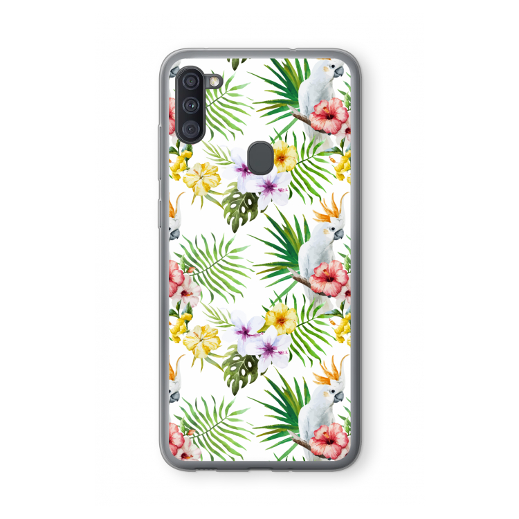 Gele kuif: Samsung Galaxy A11 Transparant Hoesje
