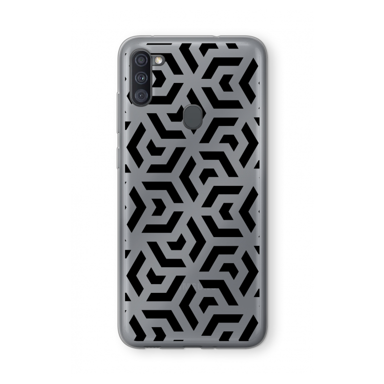 Crazy pattern: Samsung Galaxy A11 Transparant Hoesje
