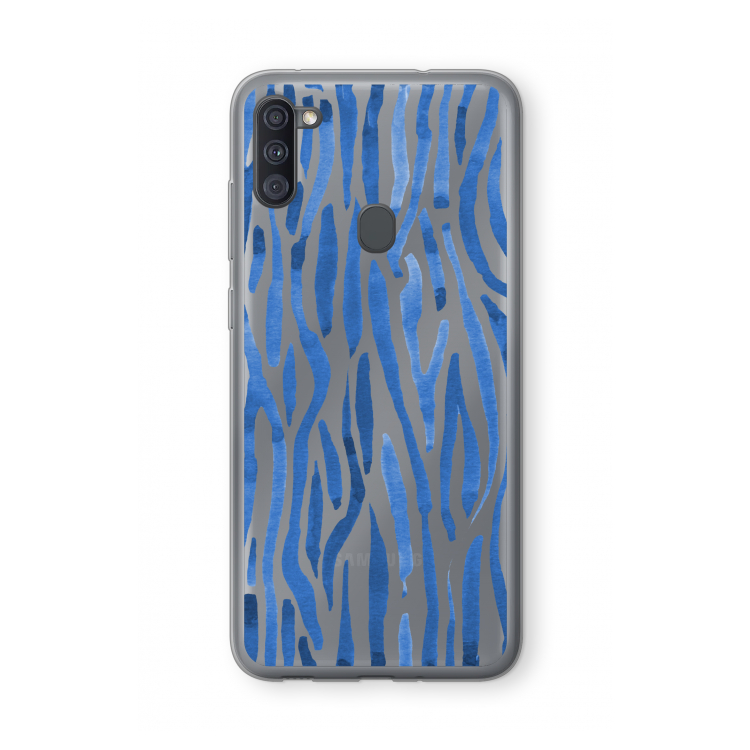 Blauwe nerven: Samsung Galaxy A11 Transparant Hoesje