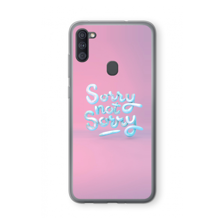 Sorry not sorry: Samsung Galaxy A11 Transparant Hoesje