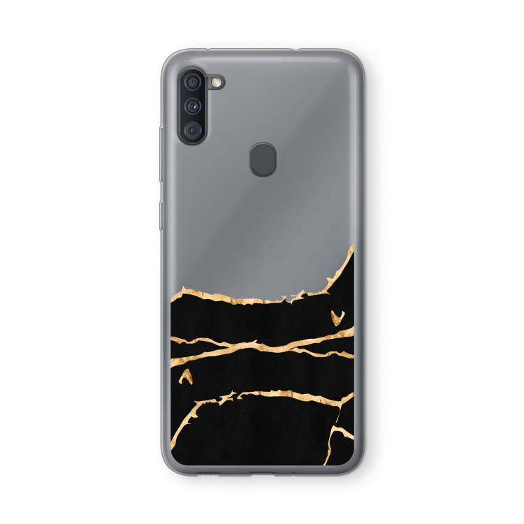 Gouden marmer: Samsung Galaxy A11 Transparant Hoesje