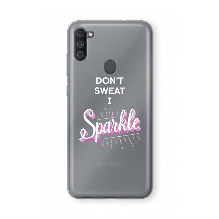 Sparkle quote: Samsung Galaxy A11 Transparant Hoesje