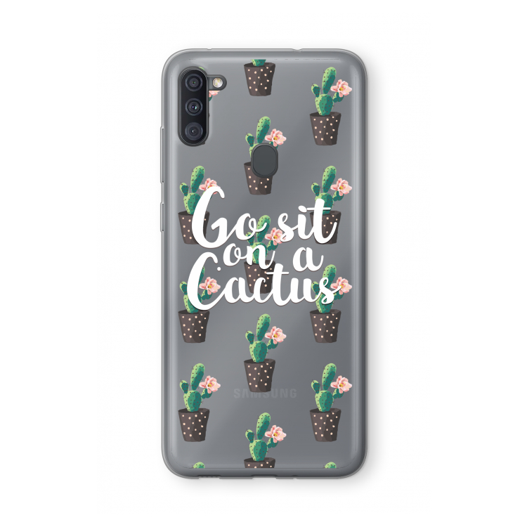 Cactus quote: Samsung Galaxy A11 Transparant Hoesje