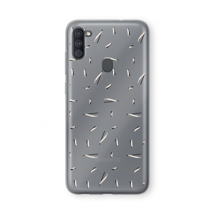 Hipster stripes: Samsung Galaxy A11 Transparant Hoesje
