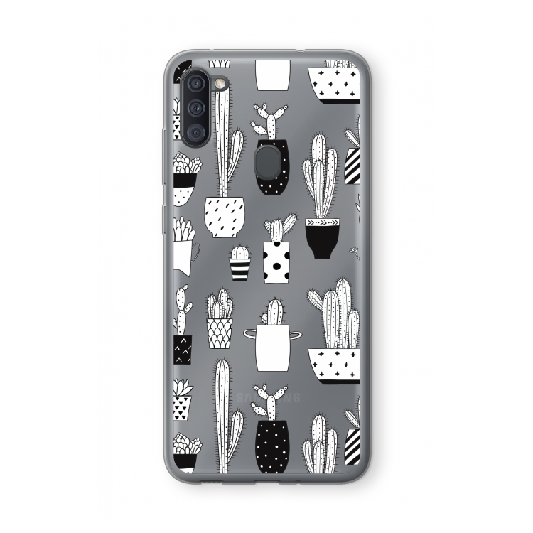 Cactusmotief: Samsung Galaxy A11 Transparant Hoesje