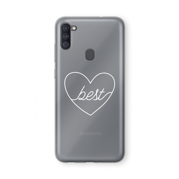 Best heart pastel: Samsung Galaxy A11 Transparant Hoesje