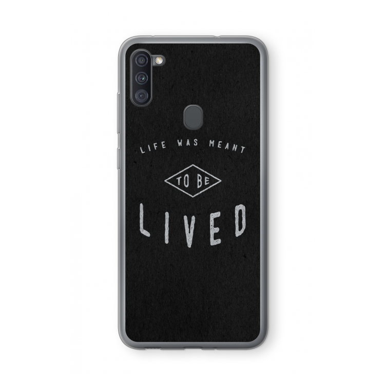 To be lived: Samsung Galaxy A11 Transparant Hoesje