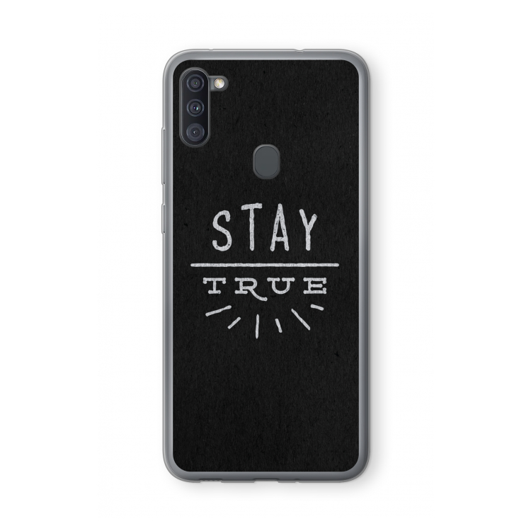 Stay true: Samsung Galaxy A11 Transparant Hoesje