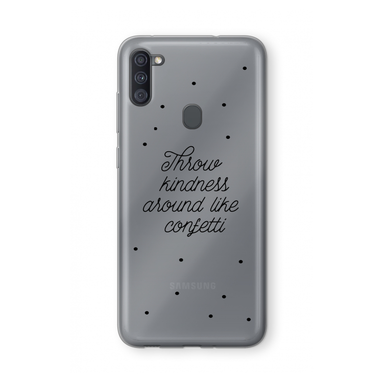 Confetti: Samsung Galaxy A11 Transparant Hoesje