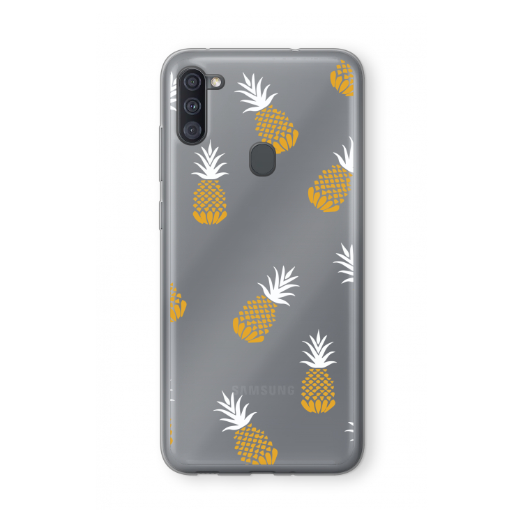 Ananasjes: Samsung Galaxy A11 Transparant Hoesje