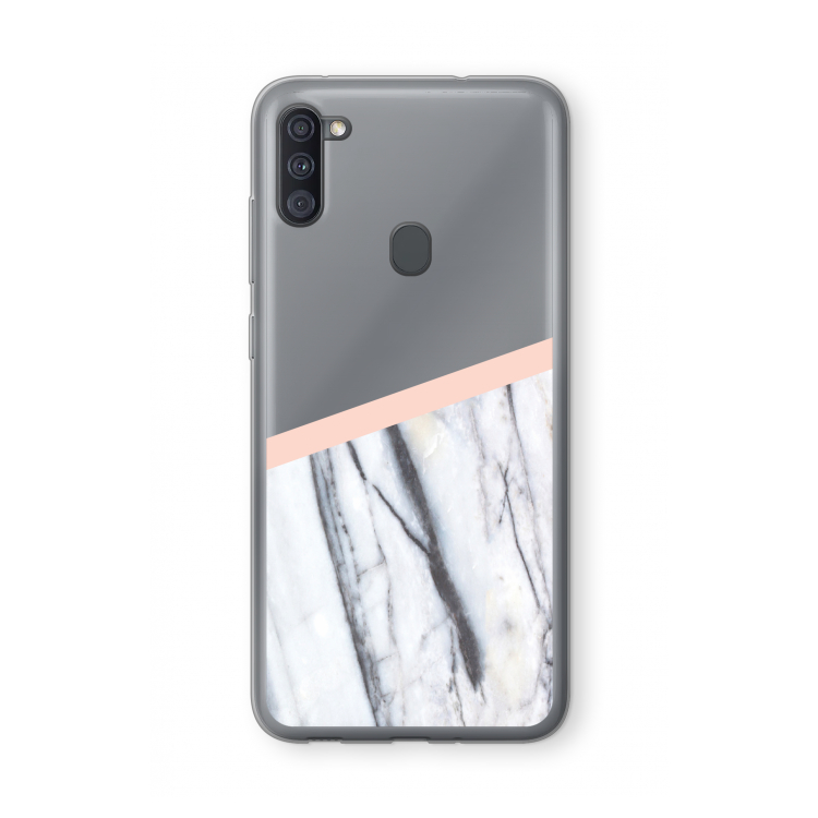 A touch of peach: Samsung Galaxy A11 Transparant Hoesje