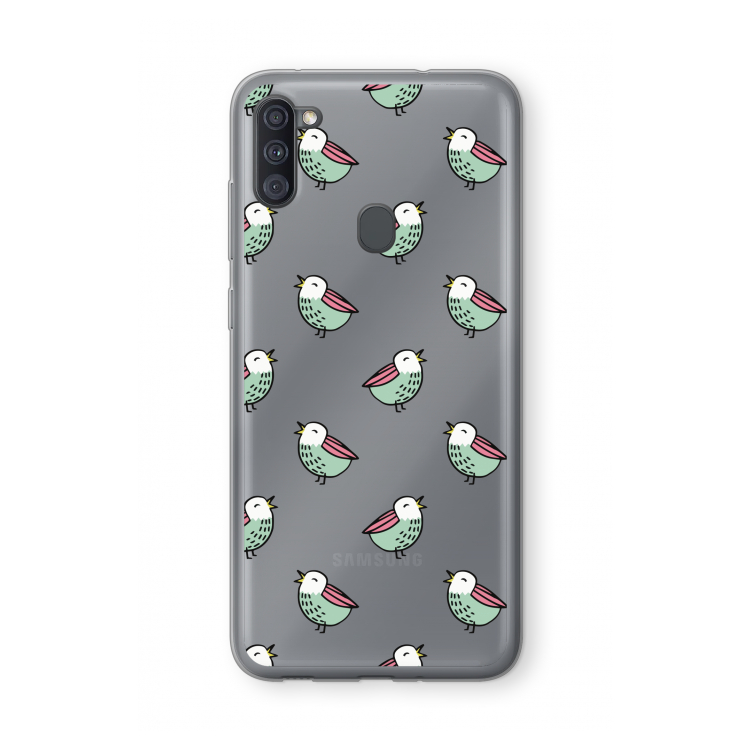 Vogeltjes: Samsung Galaxy A11 Transparant Hoesje