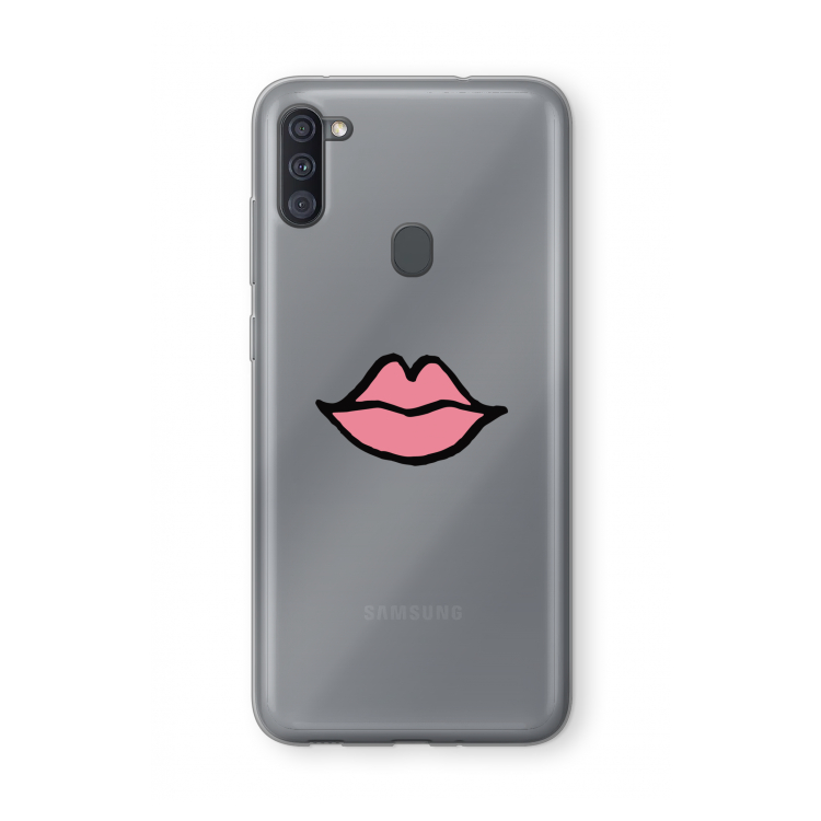 Kusje: Samsung Galaxy A11 Transparant Hoesje
