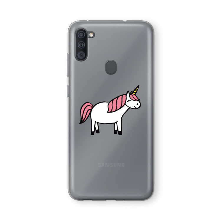 Eenhoorn: Samsung Galaxy A11 Transparant Hoesje