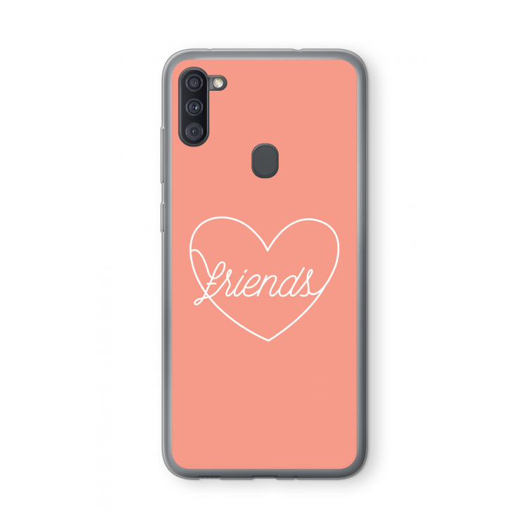Friends heart: Samsung Galaxy A11 Transparant Hoesje
