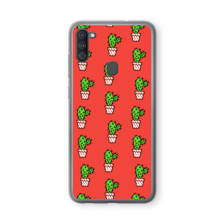 Mini cactus: Samsung Galaxy A11 Transparant Hoesje