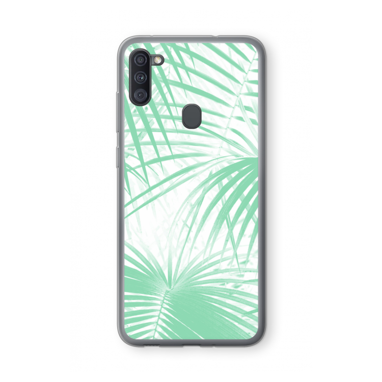 Palmbladeren: Samsung Galaxy A11 Transparant Hoesje