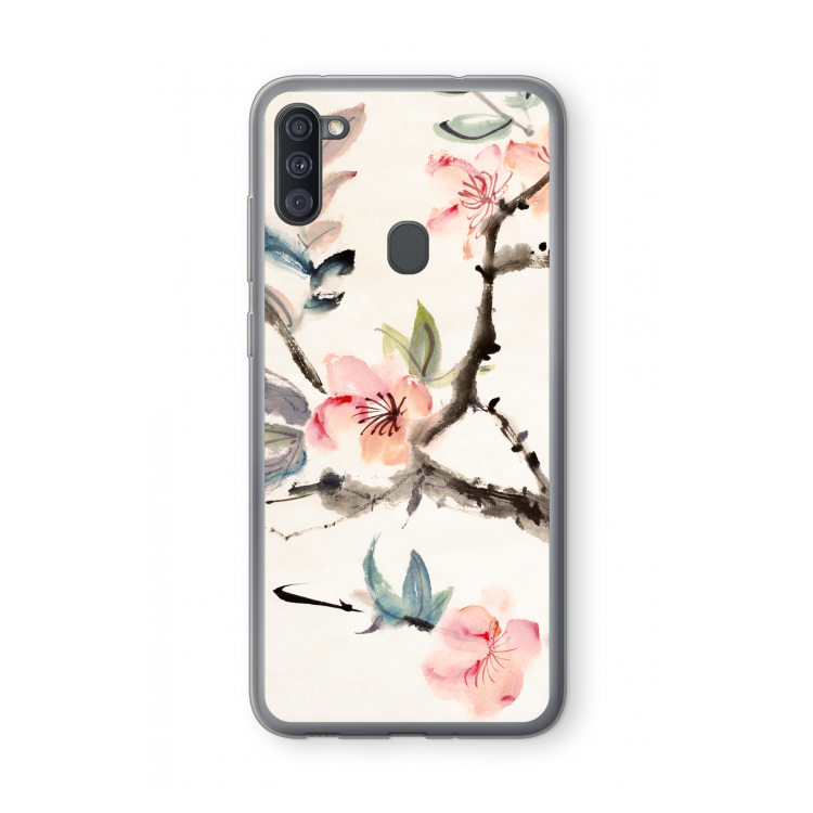 Japanse bloemen: Samsung Galaxy A11 Transparant Hoesje