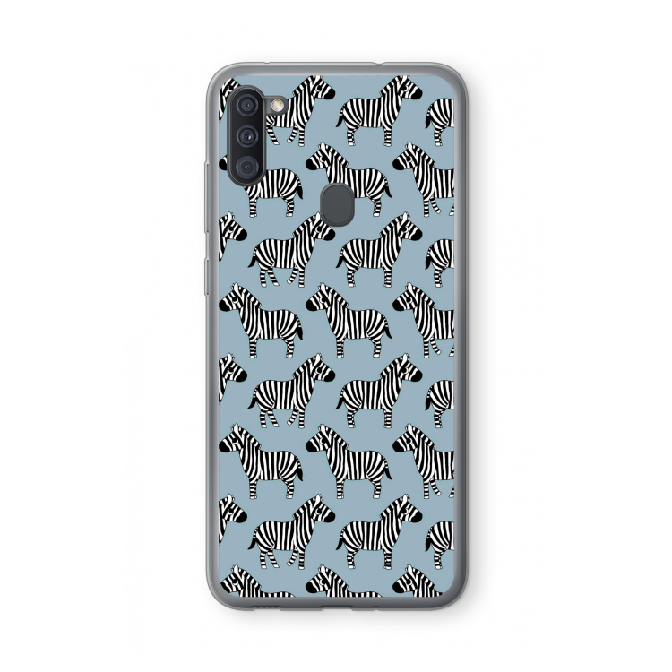 Zebra: Samsung Galaxy A11 Transparant Hoesje