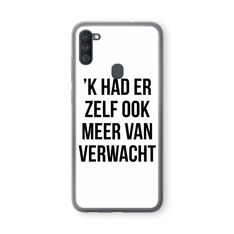 Meer verwacht: Samsung Galaxy A11 Transparant Hoesje