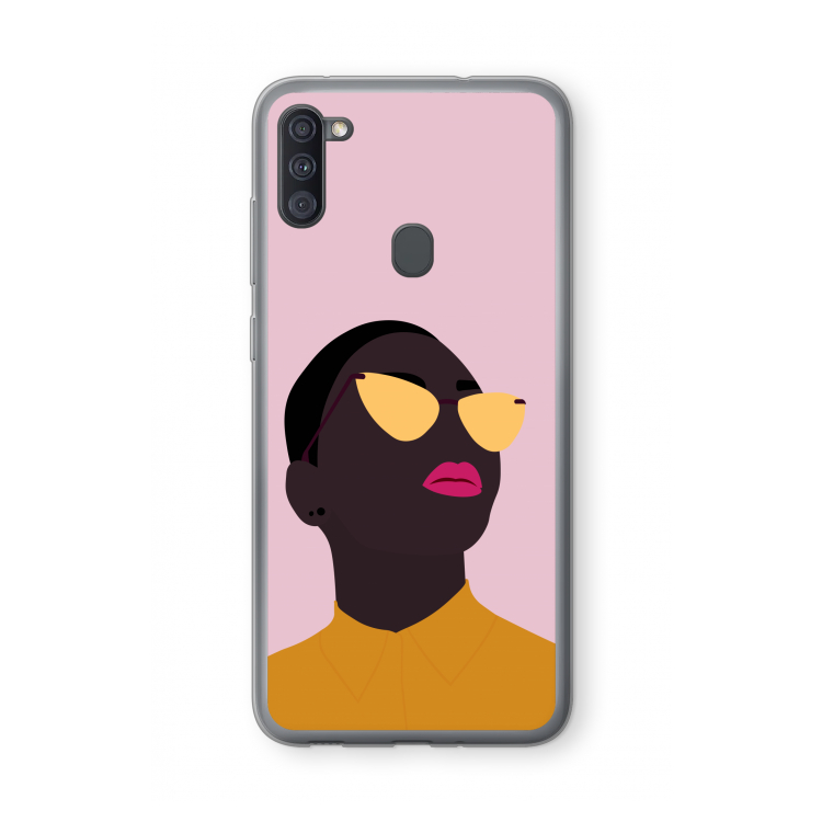 Yellow glasses: Samsung Galaxy A11 Transparant Hoesje
