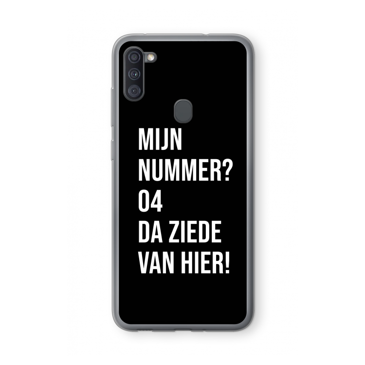 Da ziede van hier - Zwart: Samsung Galaxy A11 Transparant Hoesje