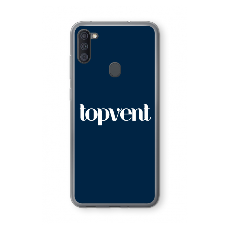 Topvent Navy: Samsung Galaxy A11 Transparant Hoesje