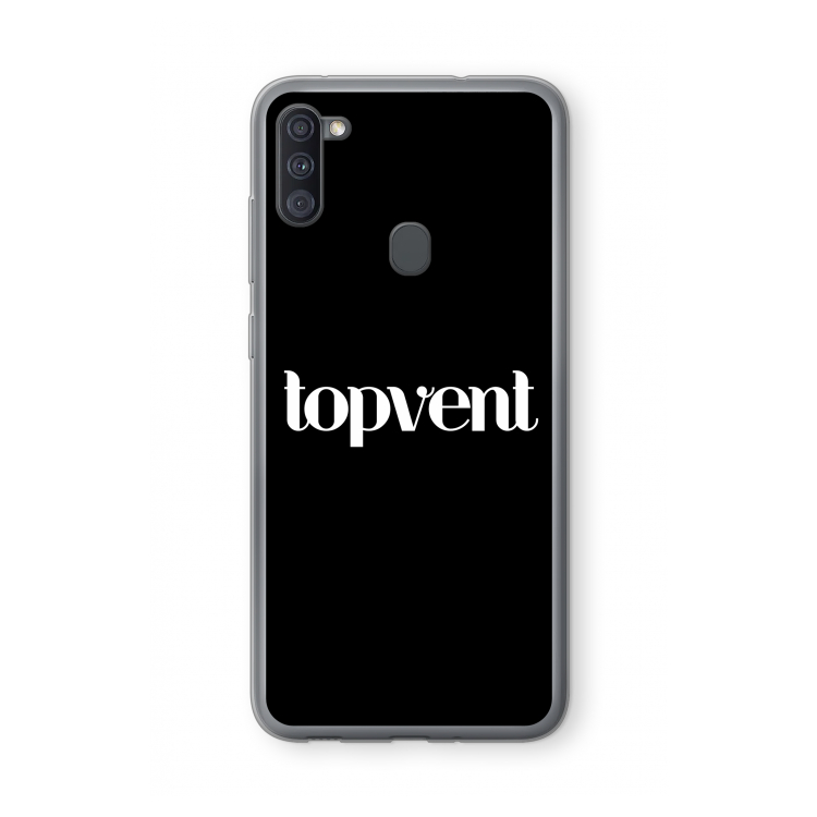 Topvent Zwart: Samsung Galaxy A11 Transparant Hoesje