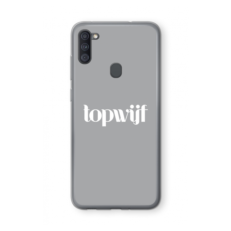 Topwijf Grijs Wit: Samsung Galaxy A11 Transparant Hoesje