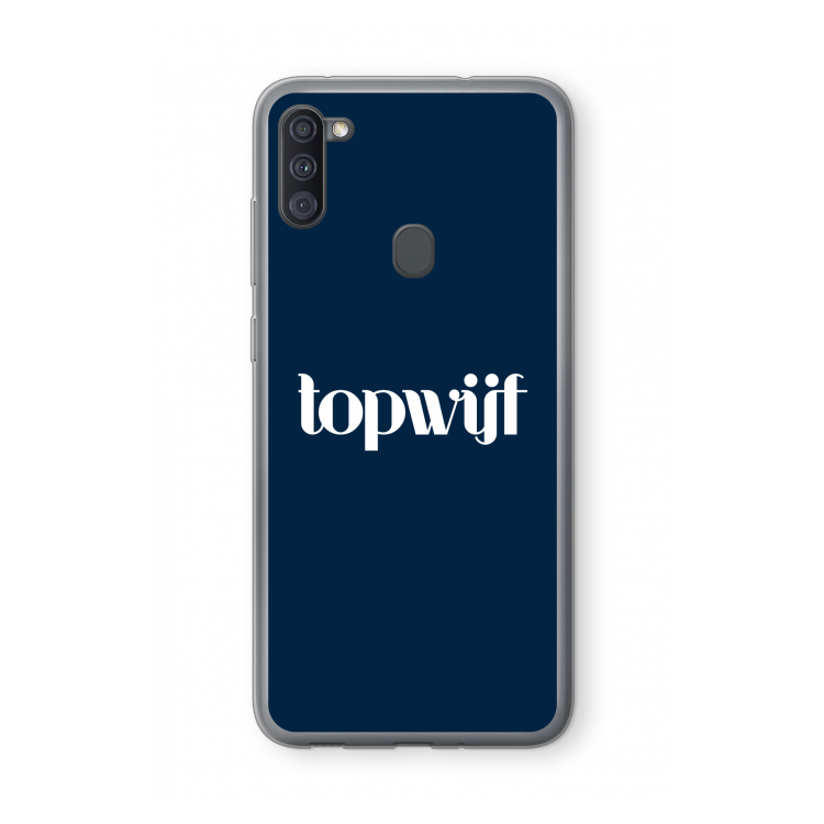 Topwijf Navy: Samsung Galaxy A11 Transparant Hoesje