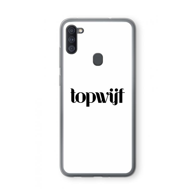 Topwijf Wit: Samsung Galaxy A11 Transparant Hoesje