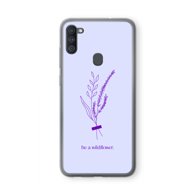 Be a wildflower: Samsung Galaxy A11 Transparant Hoesje