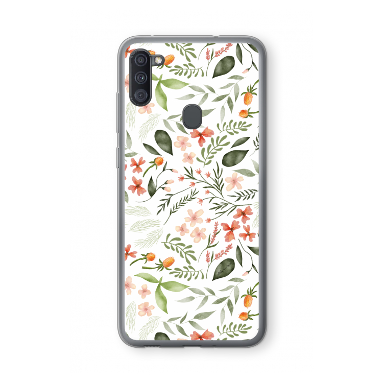 Sweet little flowers: Samsung Galaxy A11 Transparant Hoesje