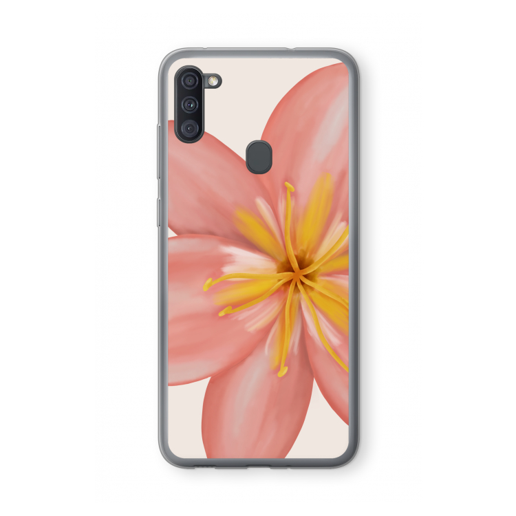 Pink Ellila Flower: Samsung Galaxy A11 Transparant Hoesje