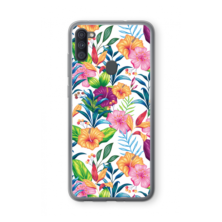 Tropisch 2: Samsung Galaxy A11 Transparant Hoesje