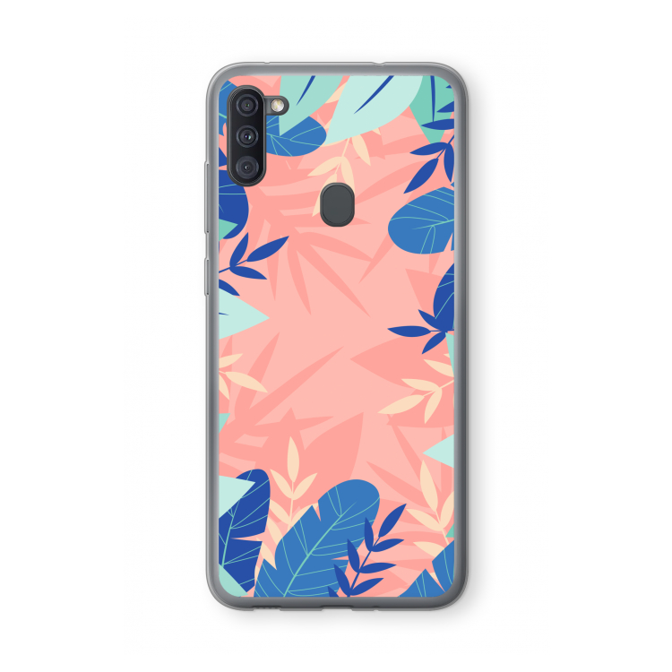 Tropisch: Samsung Galaxy A11 Transparant Hoesje