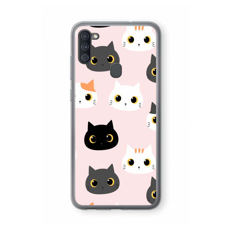 Katten: Samsung Galaxy A11 Transparant Hoesje