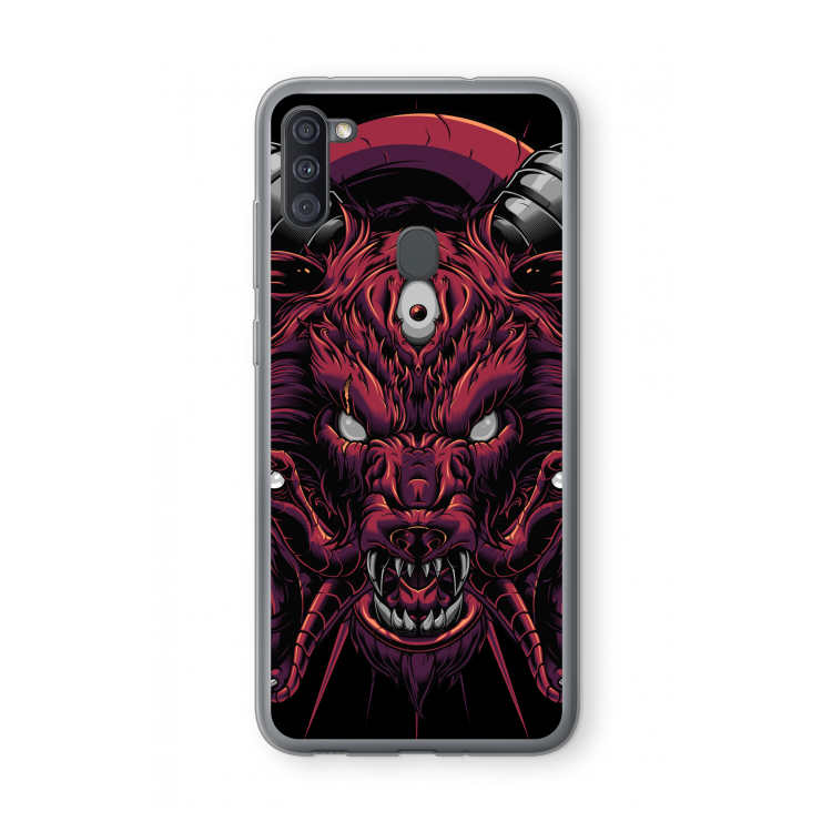 Hell Hound and Serpents: Samsung Galaxy A11 Transparant Hoesje