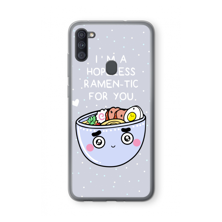 I'm A Hopeless Ramen-Tic For You: Samsung Galaxy A11 Transparant Hoesje