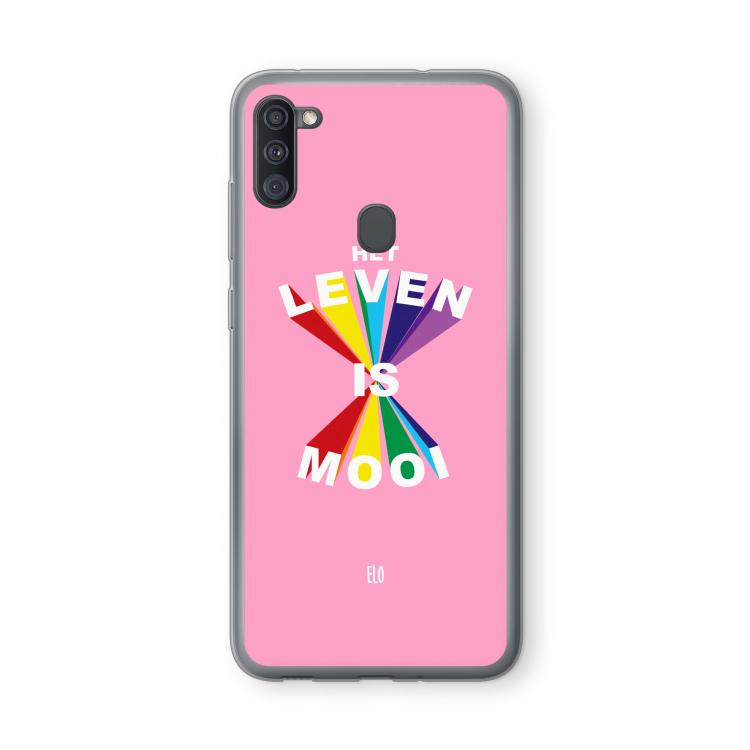 Het Leven Is Mooi: Samsung Galaxy A11 Transparant Hoesje