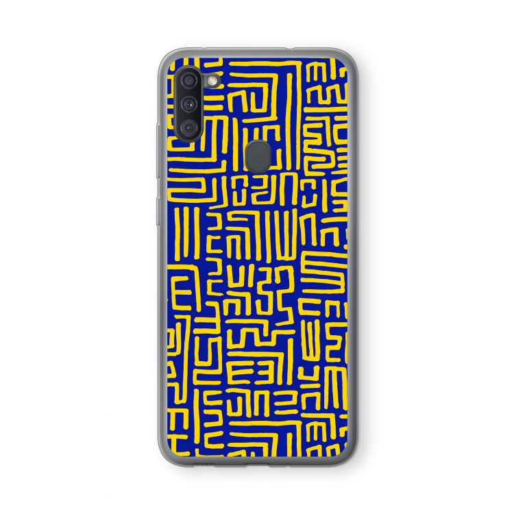 Majorelle Blue Print: Samsung Galaxy A11 Transparant Hoesje