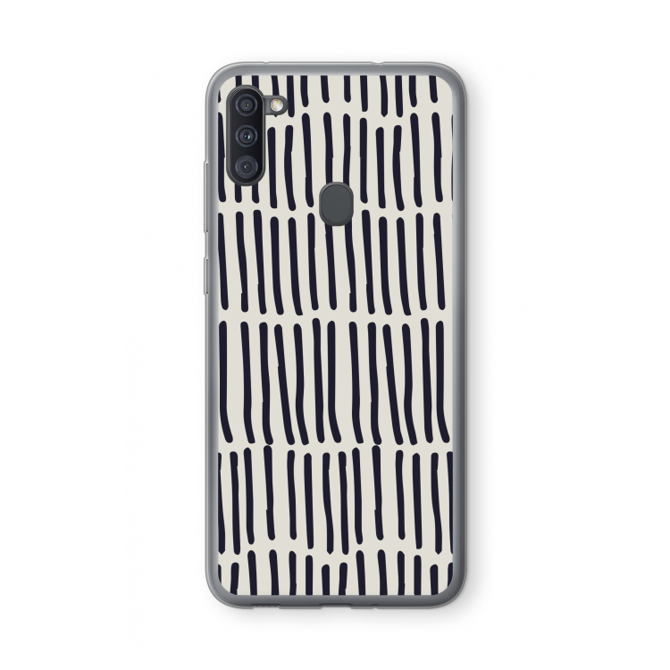 Moroccan stripes: Samsung Galaxy A11 Transparant Hoesje